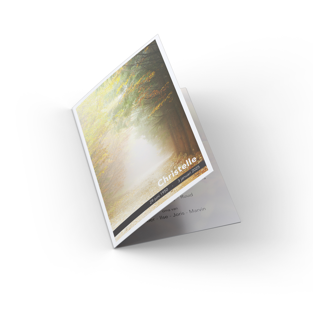 Rouwkaart - Herfstpad - Afbeelding 1