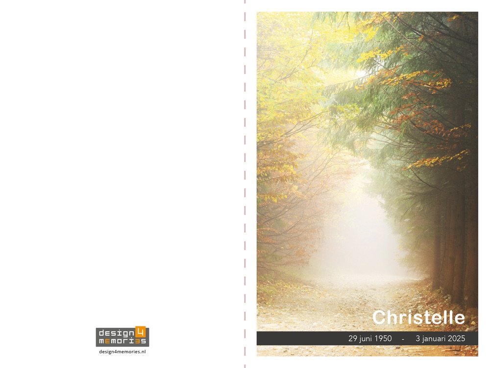 Rouwkaart - Herfstpad - Afbeelding 2