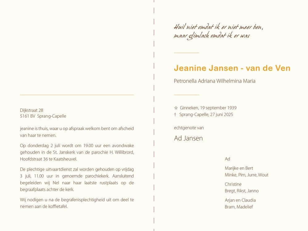 Rouwkaart - Zonsondergang - Afbeelding 3