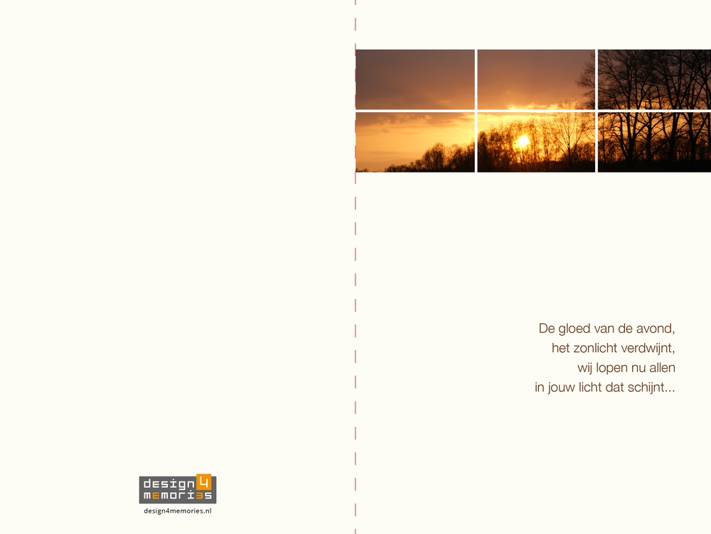 Rouwkaart - Zonsondergang - Afbeelding 2