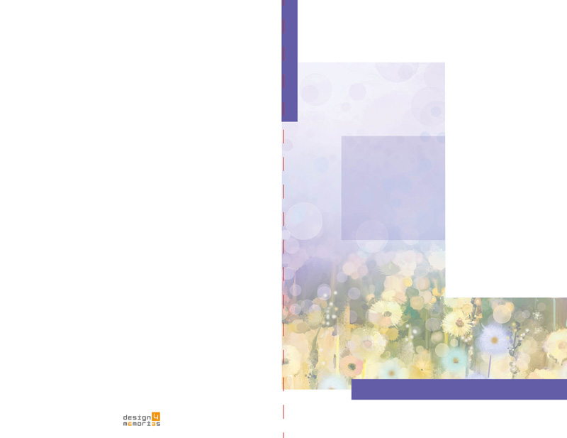 Gedachtenisprentje - Veldbloemen abstract - Afbeelding 1
