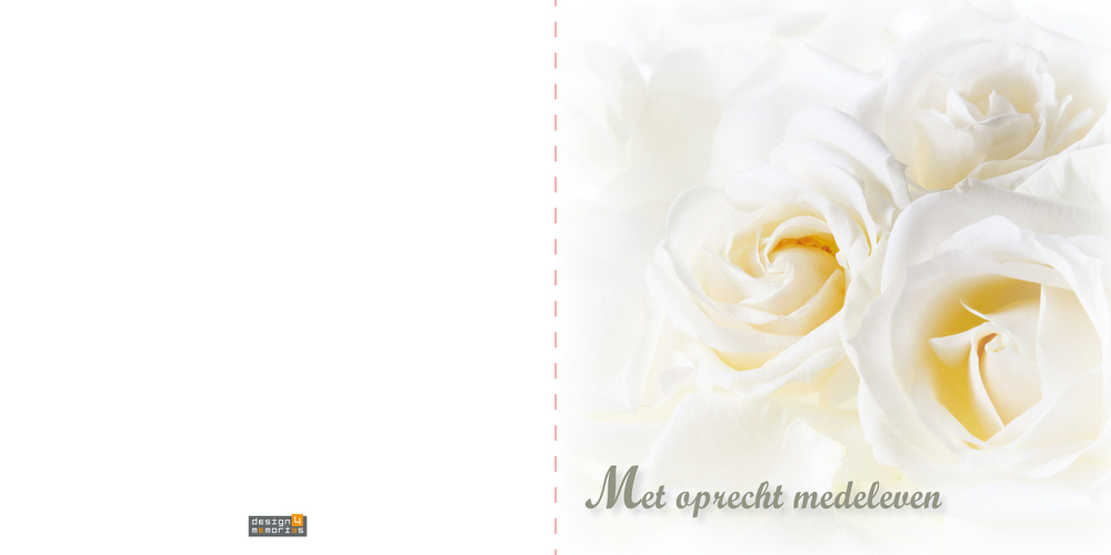 Condoleancekaart - Witte rozen - Afbeelding 2
