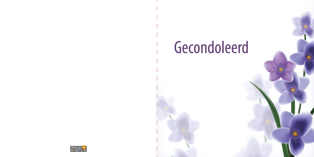 Condoleancekaart - Viooltjes - Afbeelding 2
