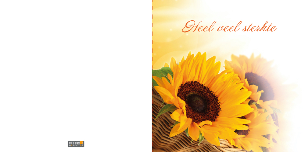 Condoleancekaart - Zonnebloemen - Afbeelding 2
