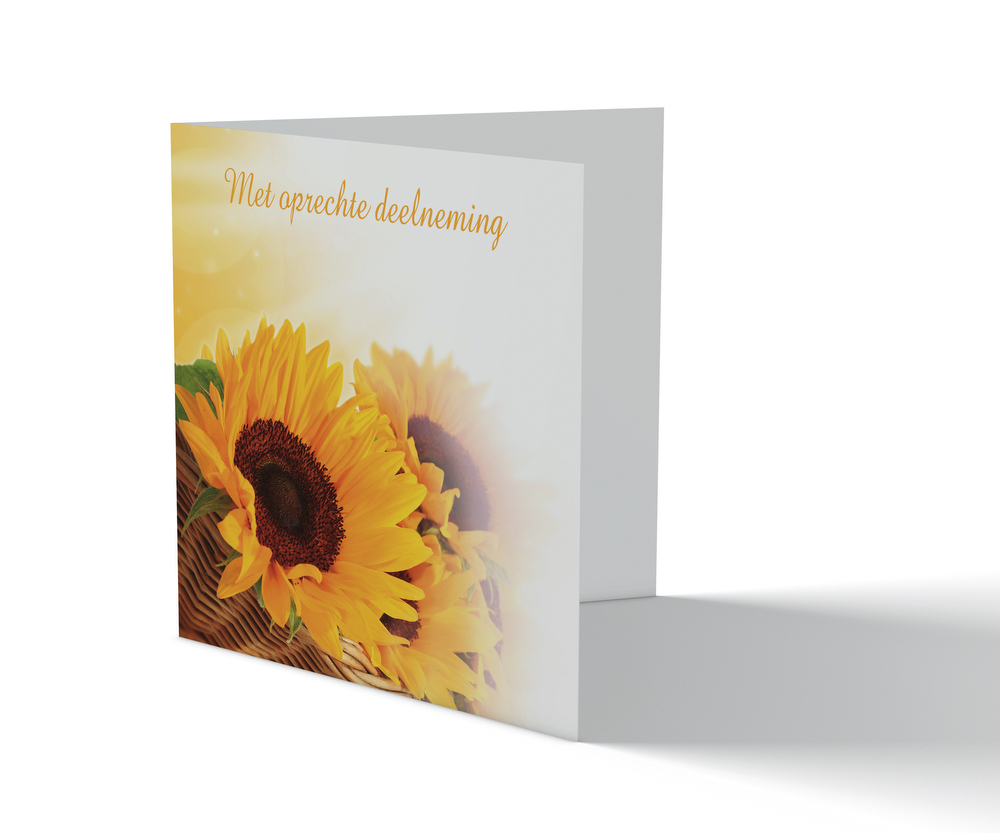 Condoleancekaart - Zonnebloemen - Afbeelding 1