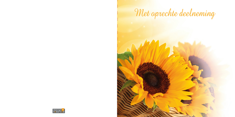 Condoleancekaart - Zonnebloemen - Afbeelding 2