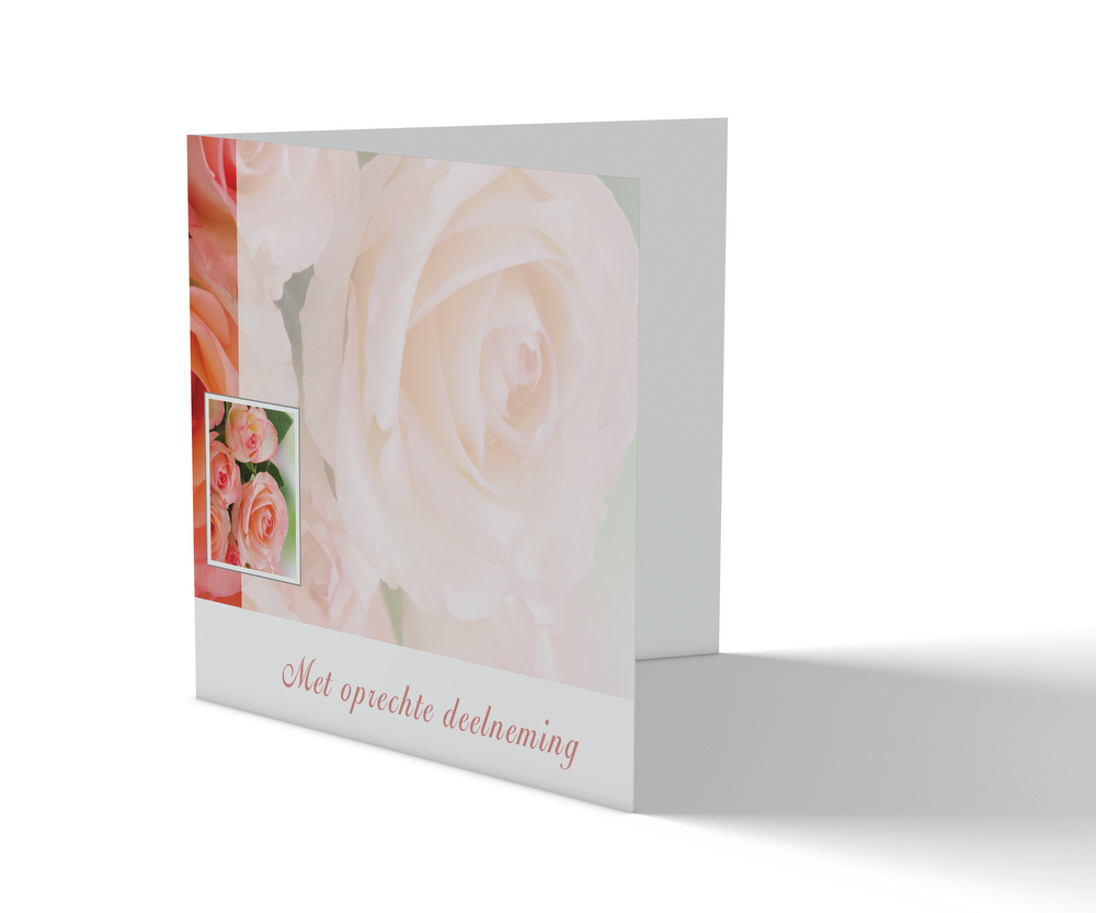 Condoleancekaart - Rozen met miniatuur - Afbeelding 1